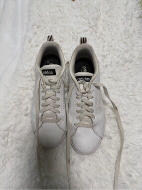 adidas White Low-Top Lace-Up Sneakers